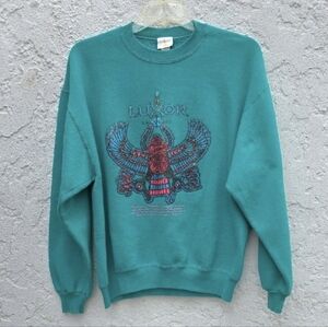 Vintage Pyramid Creations Luxor Las Vegas Scarab Beetle Crewneck Size Large